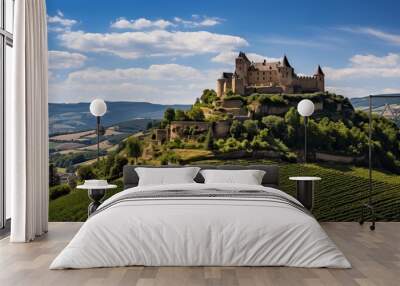 The Majestic Pomm d Castle: A Captivating Gem in Burgundy, France Wall mural