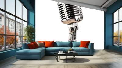 Professional stage microphone, isolated on transparent background.  Wall mural