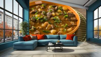 Rustic Stew meat with maniocs Wall mural