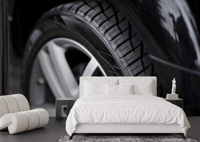 New car wheel on a car Wall mural