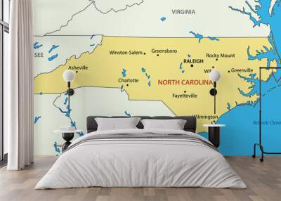 North Carolina - vector - state of USA Wall mural