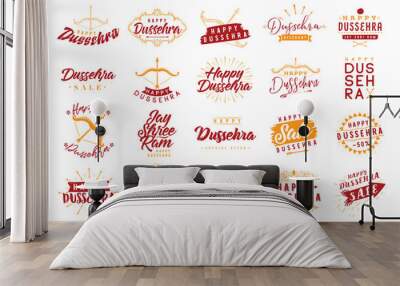 Happy dussehra vector Wall mural