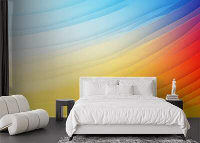 White background image, gradient of primary colors from dark to light. Wall mural