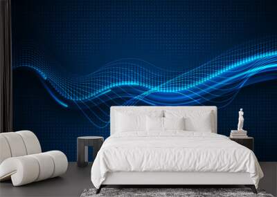 Abstract wave energy background Wall mural