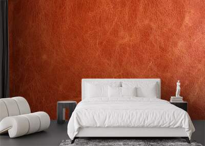 background texture natural vintage leather red color Wall mural