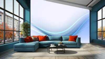 Blue elegant neon water stream Wall mural