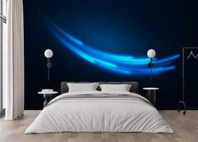 Blue shine shadow directed forward Wall mural