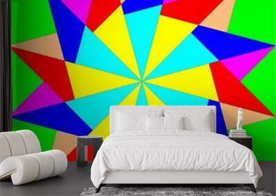 Bright abstract star. Wall mural