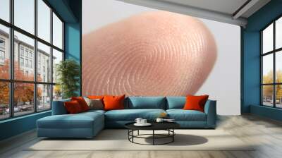 Close-up of fingerprint texture of finger skin Wall mural