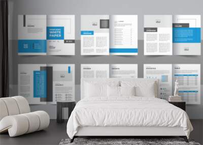 Company white paper design vector layout or booklet and catalog design template layout Wall mural