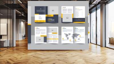 Corporate business presentation guide brochure template, Annual report, company portfolio layout Wall mural