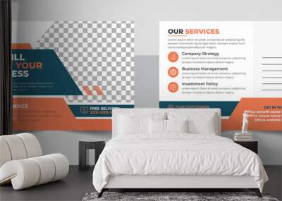 Creative corporate business Modern postcard EDDM design template Wall mural