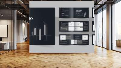 Creative landscape interior brochure layout and architecture portfolio brochure template design Wall mural