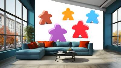 five figures for table games of different colors Wall mural