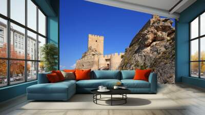 Ancient Castle Sax in Alicante Spain Wall mural