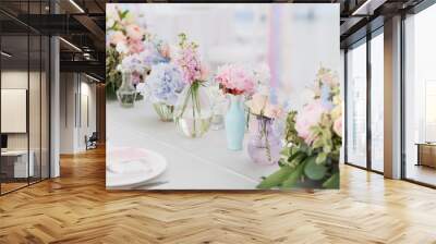 flower decorations for holidays and wedding dinner Wall mural