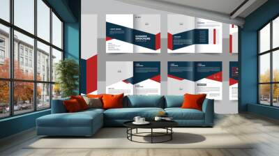 Layout template for company profile ,annual report , brochures, flyers, leaflet, book with cover page design template Wall mural