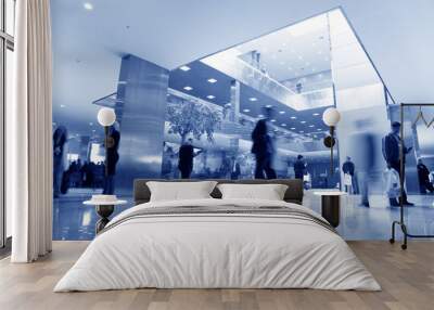 blue business hall Wall mural