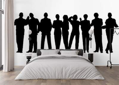 business crowd vector 2 all people movebale Wall mural