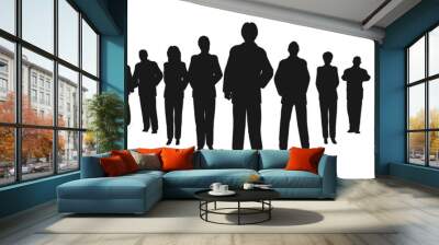 business people with leader Wall mural