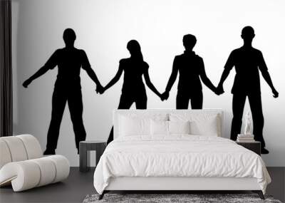 chain friends vector Wall mural