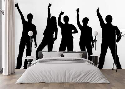 five Ok gesture vector Wall mural