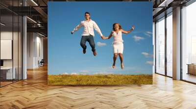 jumping couple Wall mural