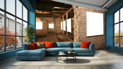 Room with brick walls Wall mural