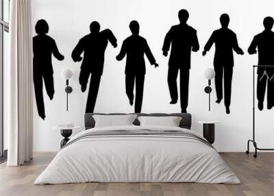 running business people Wall mural