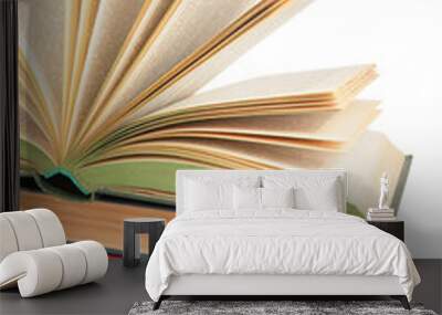 stack of books with opened book 2 Wall mural