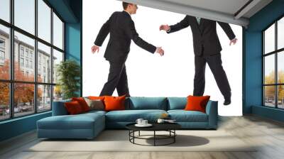 Young walking businessman Wall mural