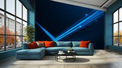 Neon glowing linear stream rebound Wall mural