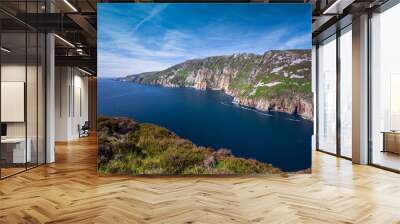 Slieve League cliffs (Sliabh Liag Cliffs) are among the highest sea cliffs in Europe. situated on the south west coast of County Donegal, Ireland Wall mural