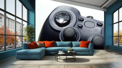 The controller is black on a white background Wall mural