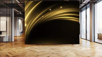 wavy shine line swirl Wall mural