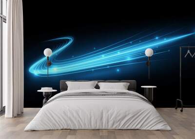 Zigzag swoosh of water shapes Wall mural