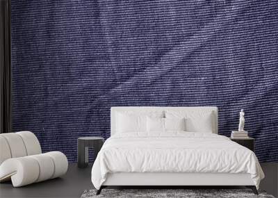 Blue color textile texture. Wall mural