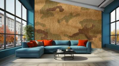 Camouflage cloth texture. Wall mural