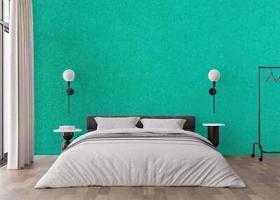 Green cotton cloth texture. Wall mural