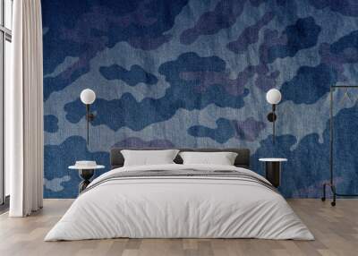 Old camouflage cloth pattern. Wall mural