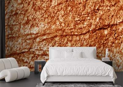 Old stone texture in orange tone. Wall mural