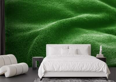 Sack cloth texture in green color. Wall mural