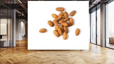 almond nuts isolated on white background Wall mural