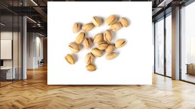 pistachios isolated white background Wall mural