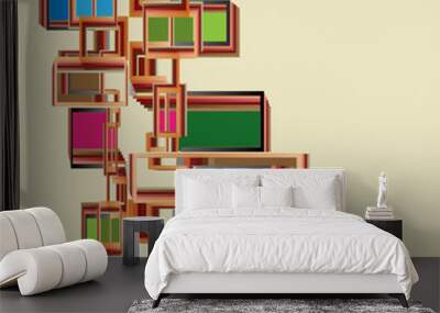 abstract architecture background, vector illustration Wall mural