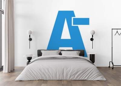 Vector letter lowercase icon. Flat design style Wall mural