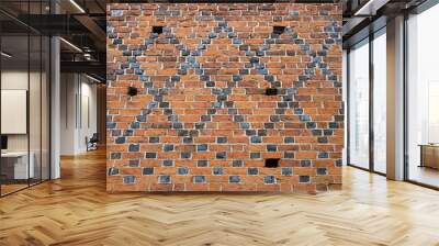 Mosaic brick facade Wall mural