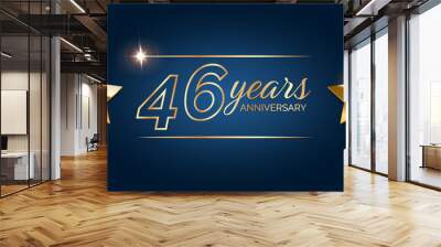 46 anniversary template celebration party. Wall mural