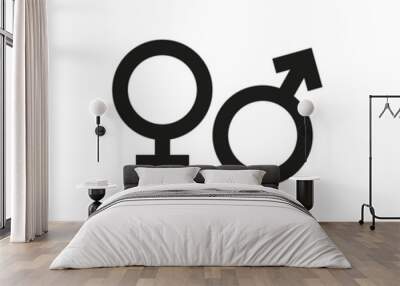 Gender icon vector design. Male, female sign of gender equality icon vector. Vector illustration eps10 Wall mural