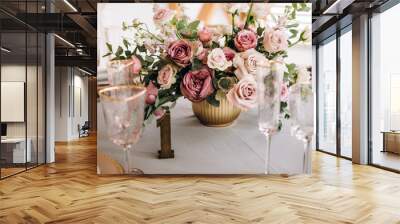 Beautiful decoration fo the wedding table. Wall mural